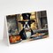 Edge Collections - 5" x 7" - Multicolor - Boston Terrier Fall Pumpkins Kitchen Greeting Cards - 8 Pieces
